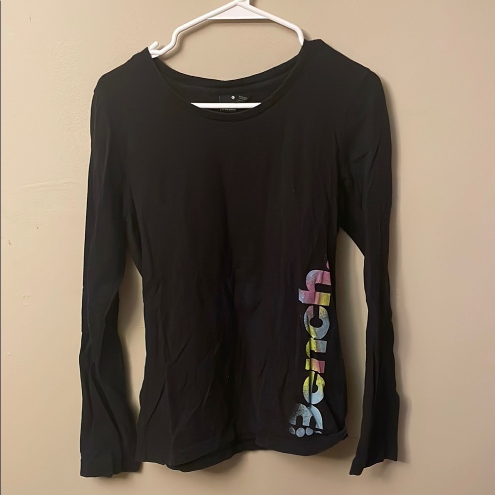 Bench Black Long Sleeve Tee with Multicolor Logo (Bin E)​